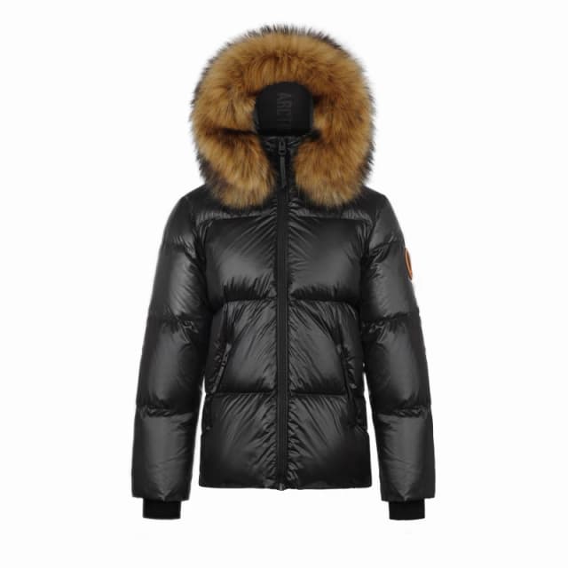 Arctic Army Kids Winter Water-Resistant Short Puffer Jacket Black unisex 8Y