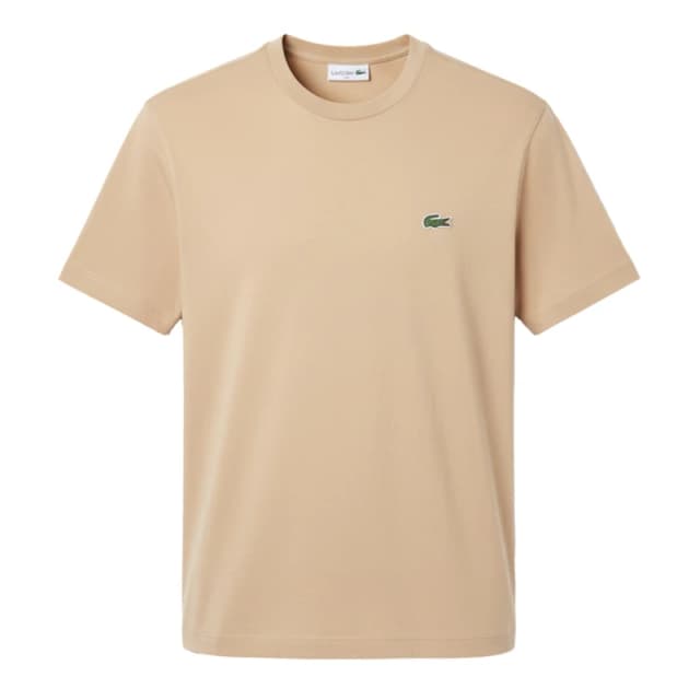 Lacoste Slim-Fit Cotton Interlock T-Shirt Beige male XS