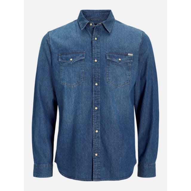 Jack and Jones Sheridan Denim Shirt Mens Mid Blue Denim male L