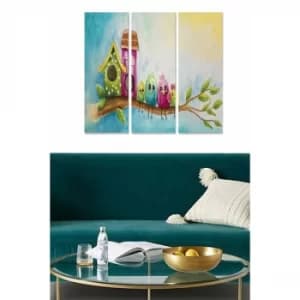 MDF567514870 Multicolor Decorative MDF Painting (3 Pieces)
