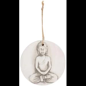 Small Round Terracotta Buddha Plaque