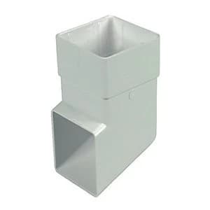 FloPlast RBS3W Square Line Downpipe Shoe - White 65mm