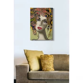 Kanvas Tablo (50 x 70) - 48 Multicolor Decorative Canvas Painting