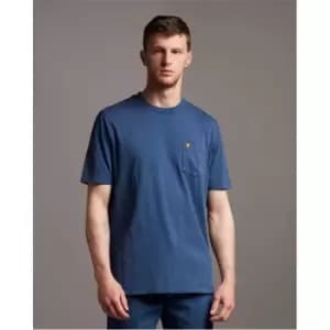 Lyle and Scott Washed Relax Pocket T-Shirt Mens - Blue