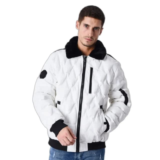 Project X Paris Furry aviator collarPuffer Jacket Project X Paris Blanc Male S