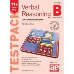 11+ Verbal Reasoning Year 5-7 CEM Style Testpack B Papers 9-12 CEM Style Practice Papers Mixed media product 2019