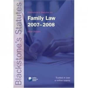 Family Law 2007-2008 by Mika Oldham Paperback