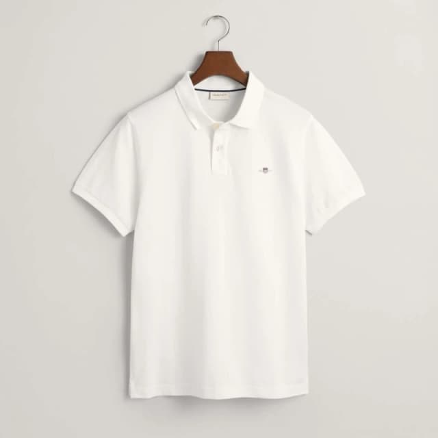 Gant Embroidered Archive Shield Polo Shirt - White White S