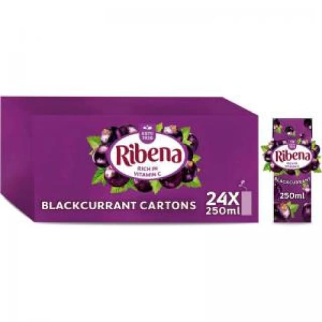 Ribena Blackcurrant Juice Cartons, 6 x 250ml