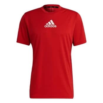 adidas Designed to Move Sport 3-Stripes Tee Mens - Red