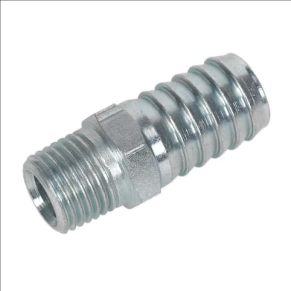 Genuine SEALEY AC40 Screwed Tailpiece Male 1/4BSPT - 1/2 Hose Pack of 5
