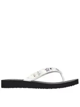Skechers Meditation Sandals - White, Size 4, Women