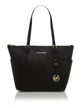 Michael Kors Jet set travel small ziptop tote bag Black
