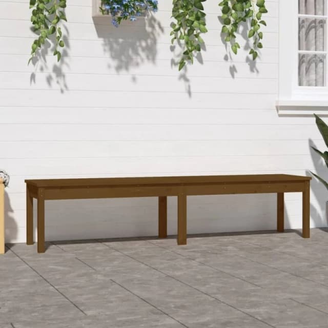 VIDAXL 2-Seater Garden Bench Honey Brown 203.5x44x45cm Solid Wood Pine Vidaxl 8720845691455