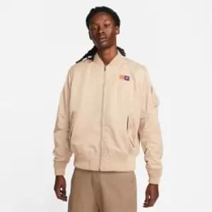 Nike Barcelona Mens Punk Bomber Jacket - Beige