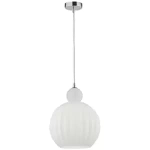 Netlighting Merano Fayetteville Globe Pendant Ceiling Light Chrome Aluminium Opa