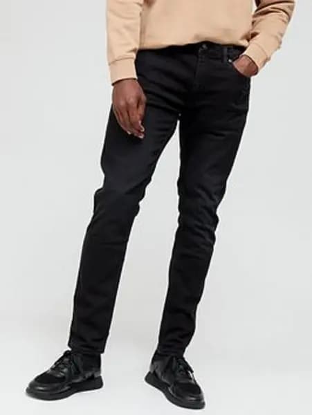 HUGO 734 Extra Slim Fit Jeans - Black Size 32, Length Regular, Men