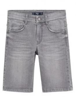 Mango Boys Straight Denim Shorts - Grey