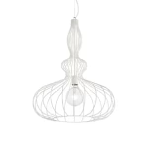 Clarissa 1 Light Ceiling Pendant White, E27