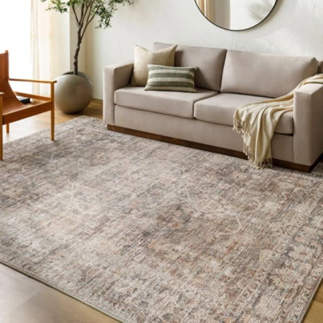 Becki Owens X Livabliss Vintage Oriental Boho Taupe Marlene Area Rug 117 X 170 Cm - Easy Care, Ideal For Living Room & Bedroom