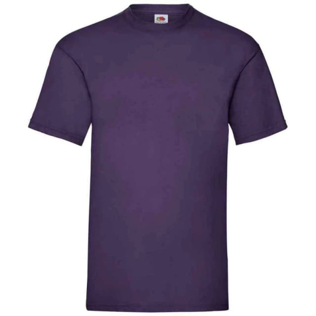 Fruit Of The Loom Fruit of the Loom Men Valueweight T-Shirt in Purple Size: Small Purple S Male 5063527511997