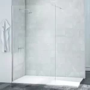 Nexa By Merlyn 8mm Chrome Frameless Wet Room Shower Screen Only - 2015 x 1000mm