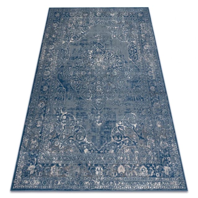 RugsX Nain Rug in Blue Size: 80cm x 150cm Blue Unisex 80cm x 150 cm