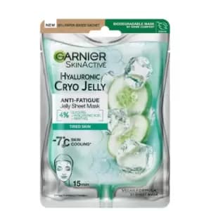 Garnier Anti-Fatigue Hyaluronic Acid and Icy Cucumber Cryo Jelly Face Mask 27g