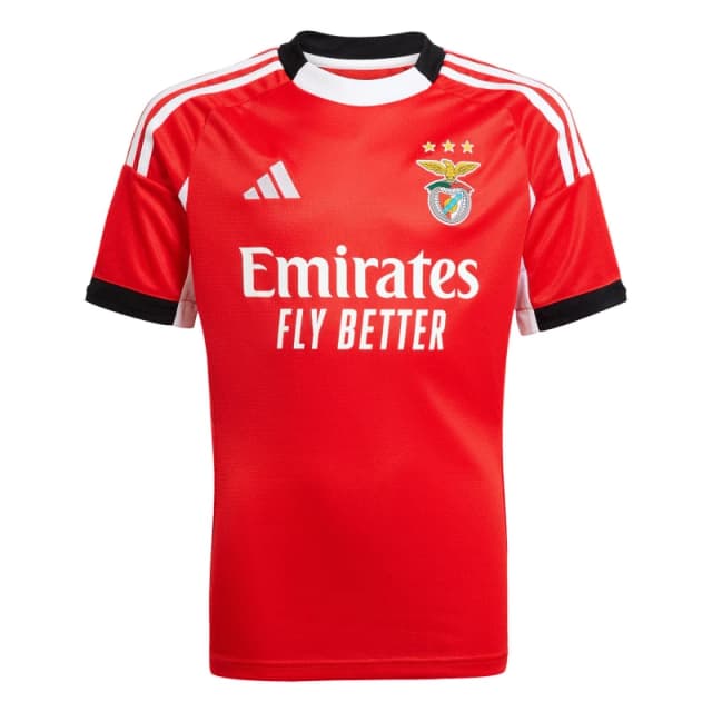 adidas Benfica Home Shirt 2025 2026 Juniors Red male 7-8 Years