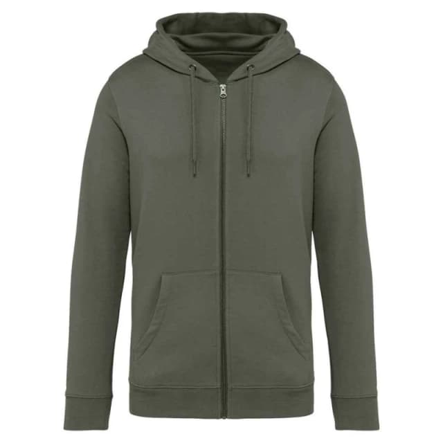 Native Spirit Mens Full Zip Hoodie in Khaki Size: XS Khaki Male XS