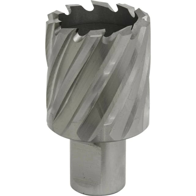 Loops 34mm x 25mm Depth Rotabor Cutter - M2 Steel Annular Metal Core Drill 19mm Shank Metallics