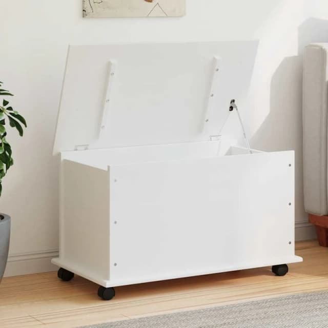 VIDAXL Vidaxl - Storage Chest with Wheels alta White 73x39.5x43cm Solid Wood Pine 8720845886622