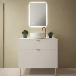 500 x 700mm IP44 Backlit LED Bathroom Mirror & Demister - Diffused Tunable White