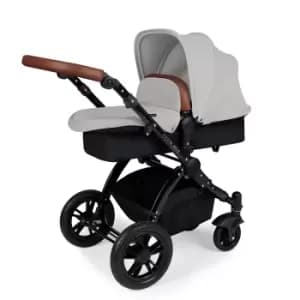 Ickle Bubba Stomp V3 2 in 1 Pushchair - Silver on Black with Tan Handles