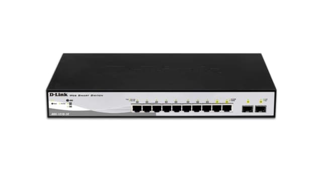D-Link DGS-1210-10 Managed L2 Gigabit Ethernet (10/100/1000) 1U Black.