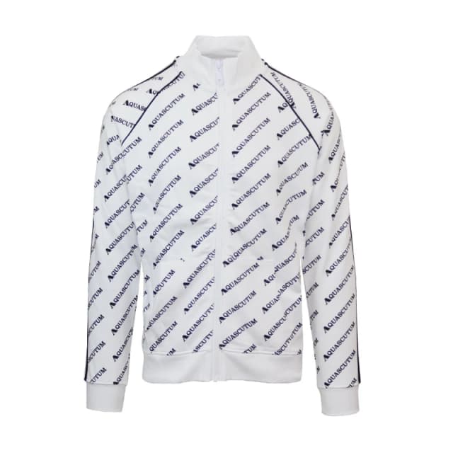 Aquascutum Mens Hooded Sweat Pull Over Hoodie White male Small