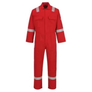 Biz Weld Mens Iona Flame Resistant Coverall Red Extra Large 32"