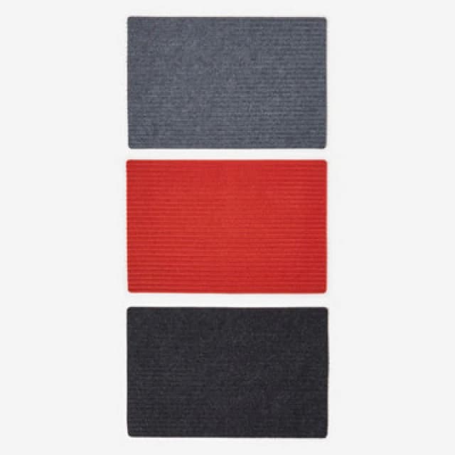 Homescapes Set of 3 Ribbed Door Mats, 40 x 60cm Multi