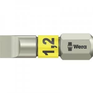 Wera 3800/1 TS 1,2 X 6,5 X 25 MM Slot drive bit 6.5mm Stainless steel D 6.3