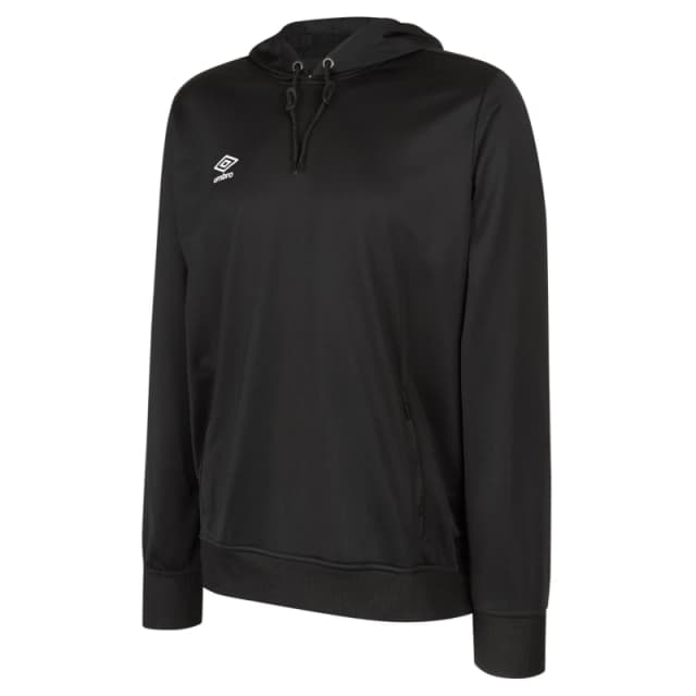 Umbro Club Essential Polyester Drawstring Hoodie in Black Size: 11-12 Years Black Unisex 11-12 Years