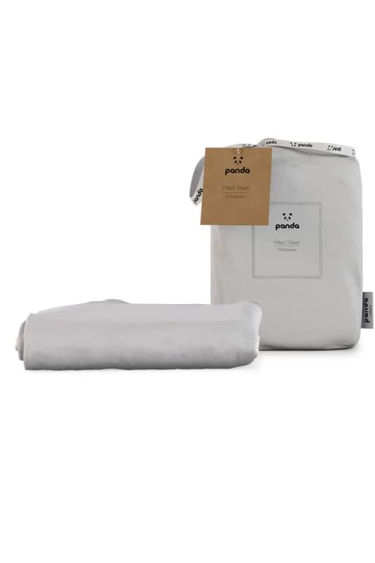 Panda London 100% Bamboo Bedding Fitted Sheet in White Size: Super King White Unisex Super King