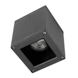 Afrodita 1 Light Outdoor Surface Mounted Ceiling Light Urban Grey IP54, GU10