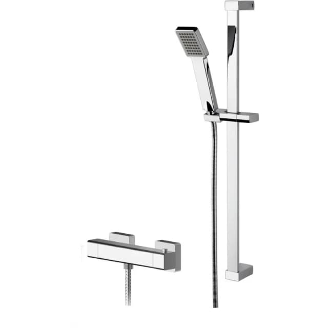 Balterley Thermostatic Bar Valve Rectangular Slide Rail Silver