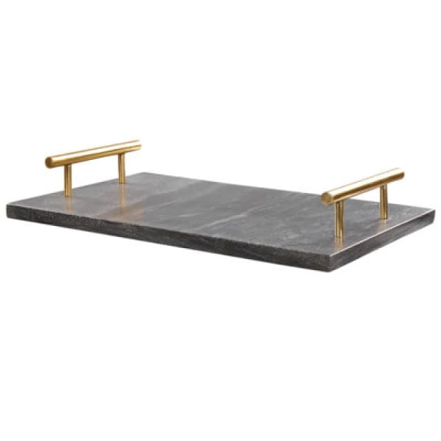 Beliani Serving Tray Dimari Stone Black Marble