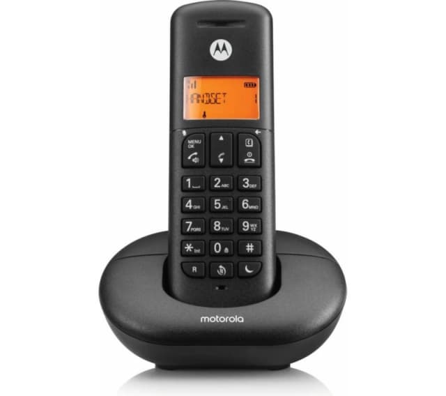 MOTOROLA E201 Cordless Phone - Black 5055374716946