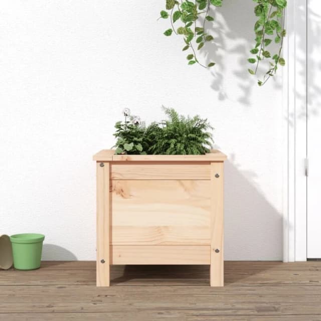 vidaXL Garden Planter 40x40x39cm Solid Wood Pine, Brown 825247