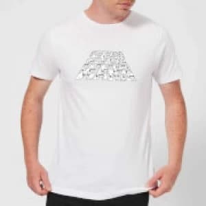 Star Wars: The Rise Of Skywalker Trooper Filled Logo Mens T-Shirt - White - 3XL