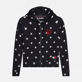 Tommy Hilfiger Womens Star Print Hoodie - Navy - L