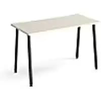 Rectangular A-frame Desk White Wood/Metal A-Frame Legs Charcoal Sparta 1200 x 600 x 730mm