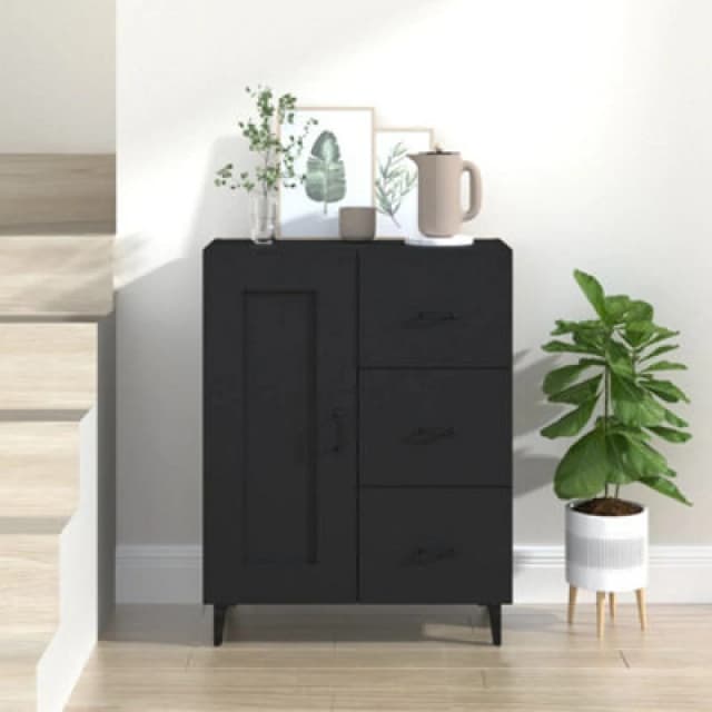 VIDAXL Sideboard Black 69.5x34x90cm Engineered Wood vidaXL 8720287080282